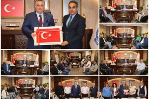 BAŞKAN GÜREL MİSAFİRLERİNİ AĞIRLADI