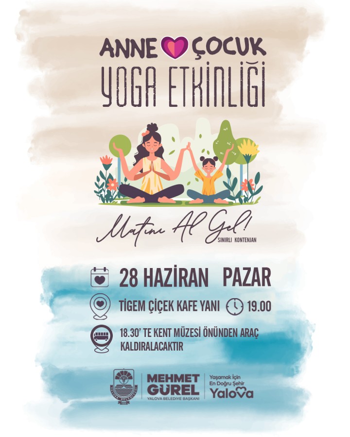 YALOVA BELEDİYESİ’NDEN ANNE-ÇOCUK YOGA ETKİNLİĞİ
