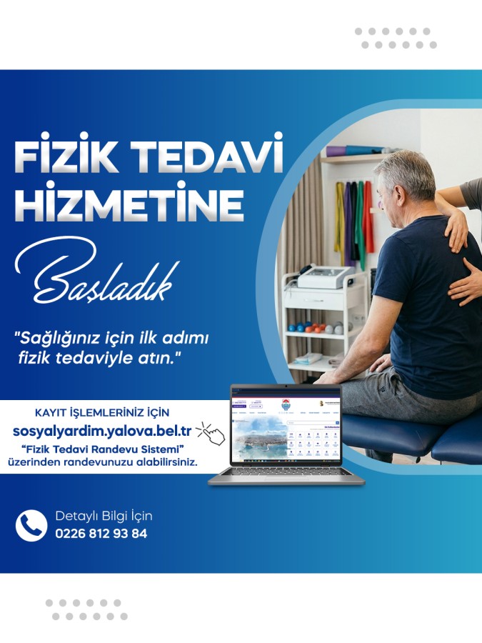 YALOVA BELEDİYESİ'NDEN VATANDAŞLARA FİZİK TEDAVİ HİZMETİ